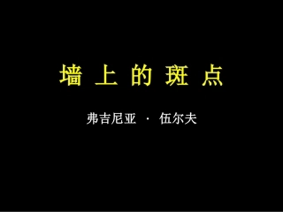 墙上的斑点说课课件