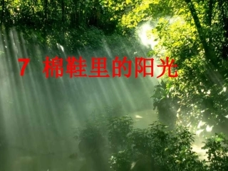 棉鞋里的阳光(好)