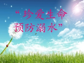 珍爱生命、预防溺水主题班会
