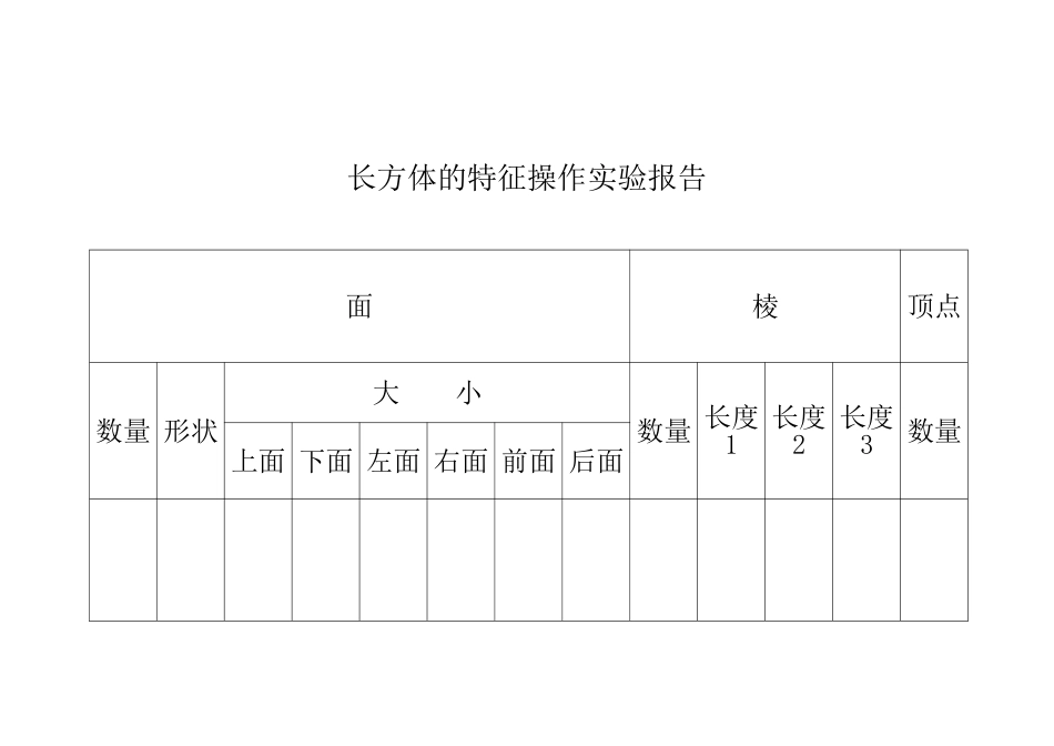 长方体的特征操作实验报告_第1页