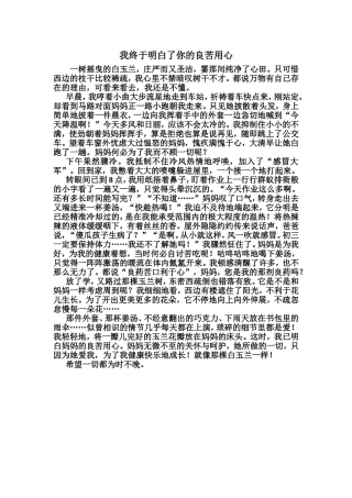 我终于明白了你的良苦用心