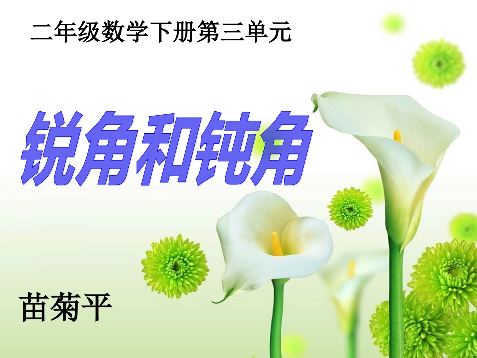 二下锐角和钝角_第1页