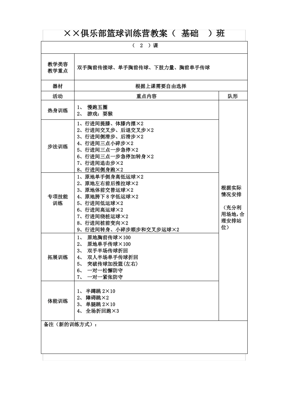 篮球基础班教案12节_第2页