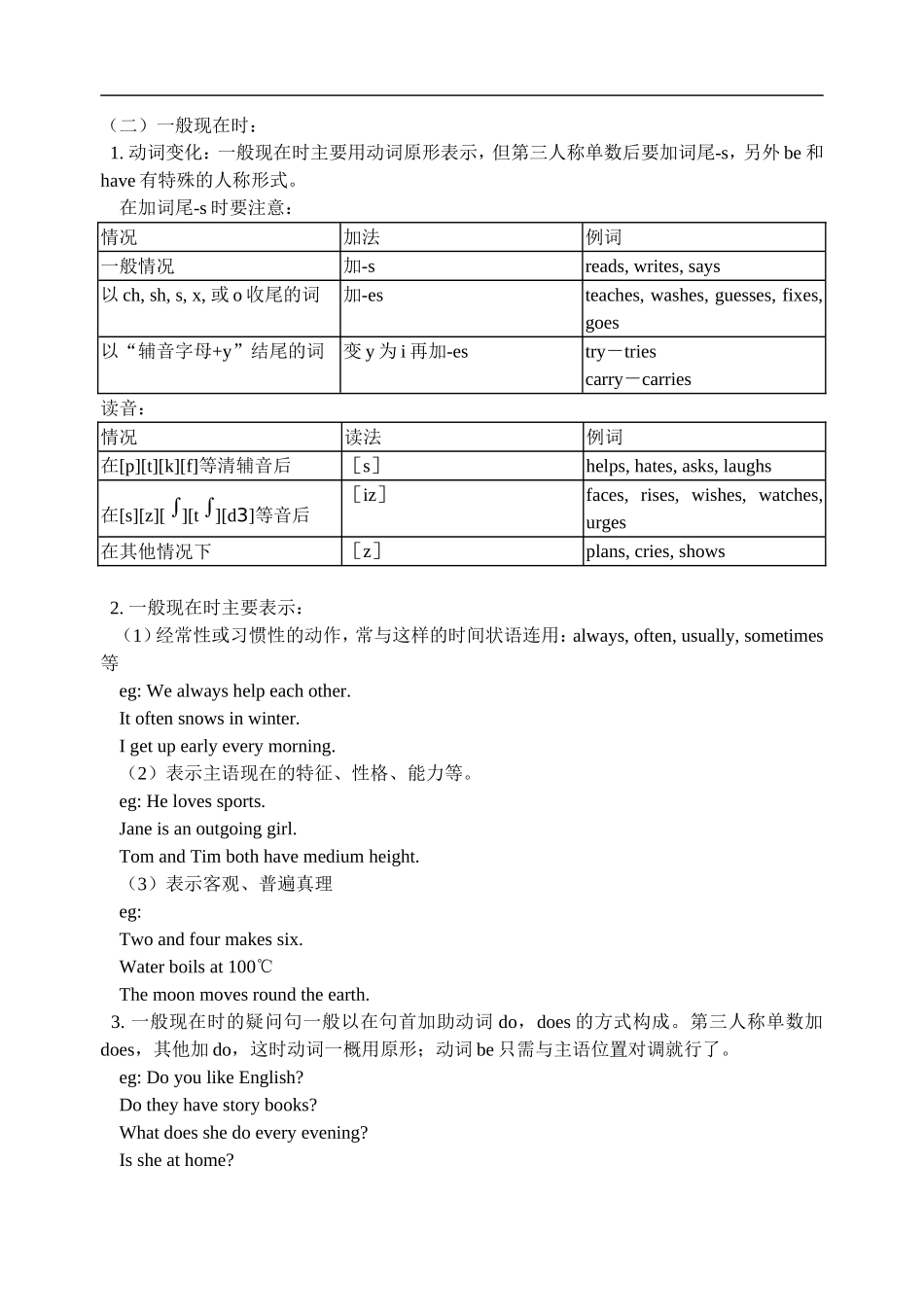 英语语法复习动词一般过去时现在进行时_第2页