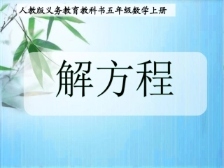 《解方程》说课讲稿及课件