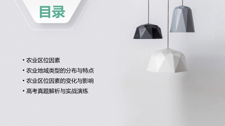 高考二轮复习农业区位因素与农业地域类型通用课件_第2页