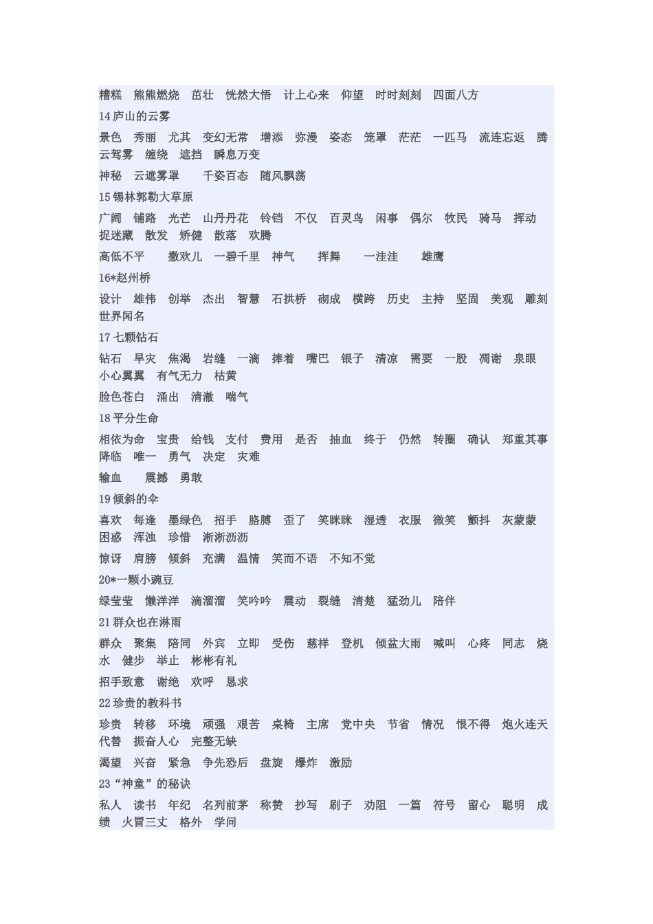 三年级上册语文复习内容摘要_第2页