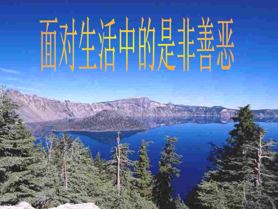 面对生活中的是非善恶用_第1页