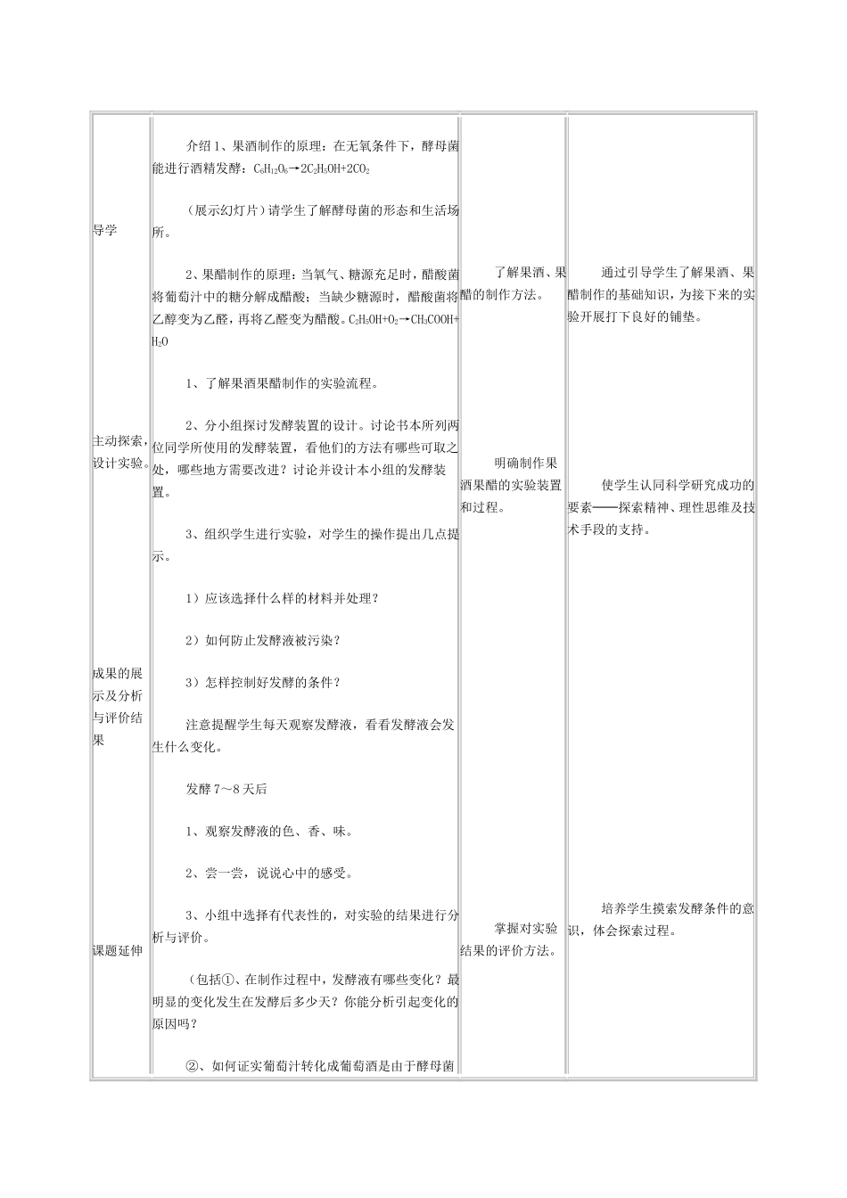 果酒和果醋的制作教学设计_第2页