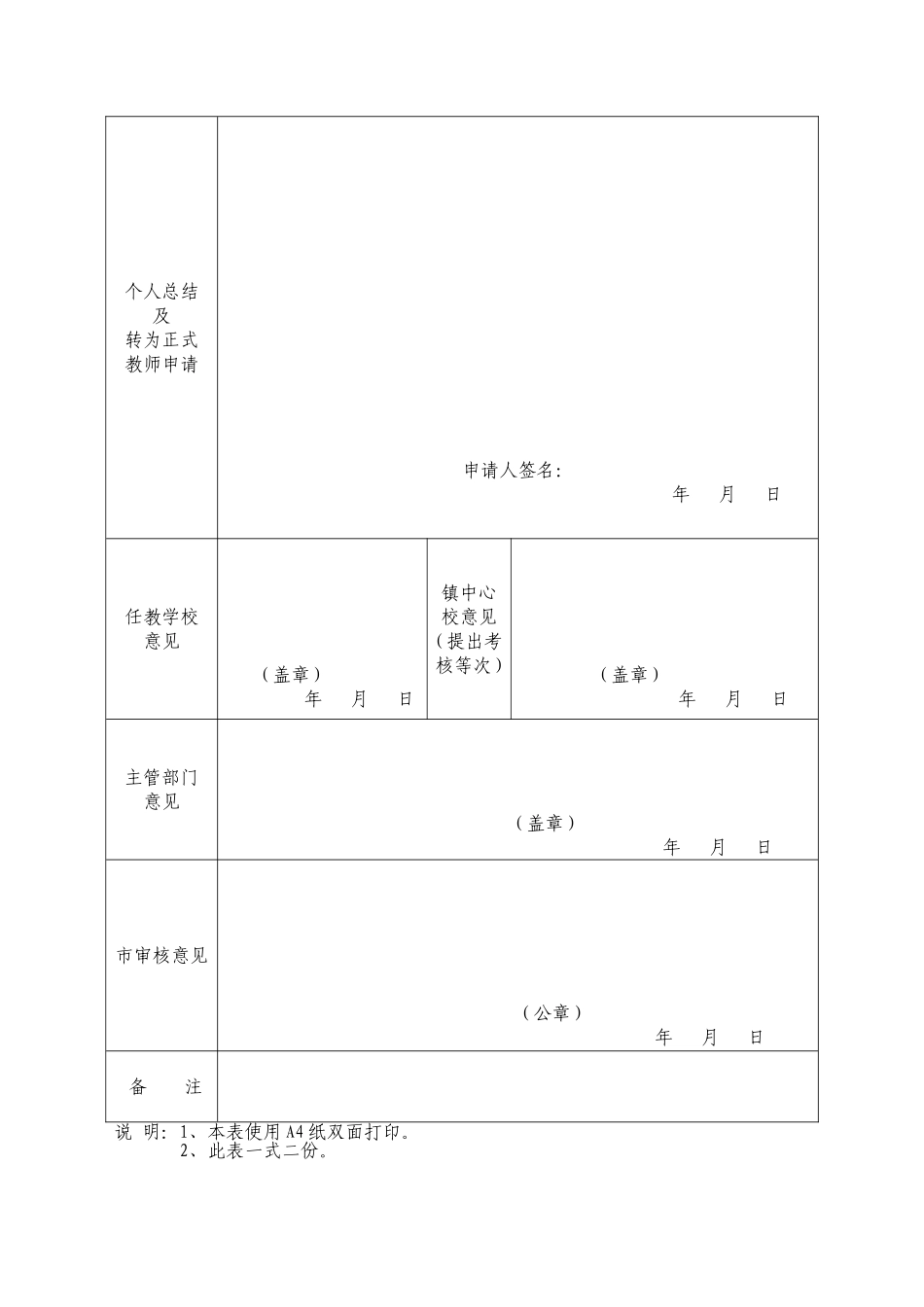 服务期满特岗教师转为正式教师审核表_第2页