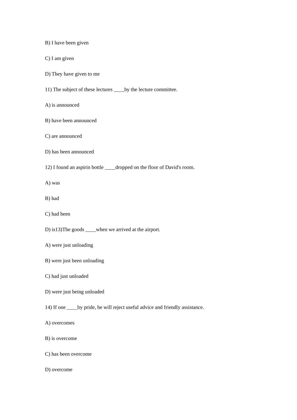 被动语态专项练习题_第3页