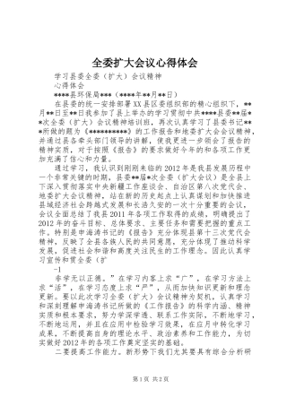 全委扩大会议心得体会_2