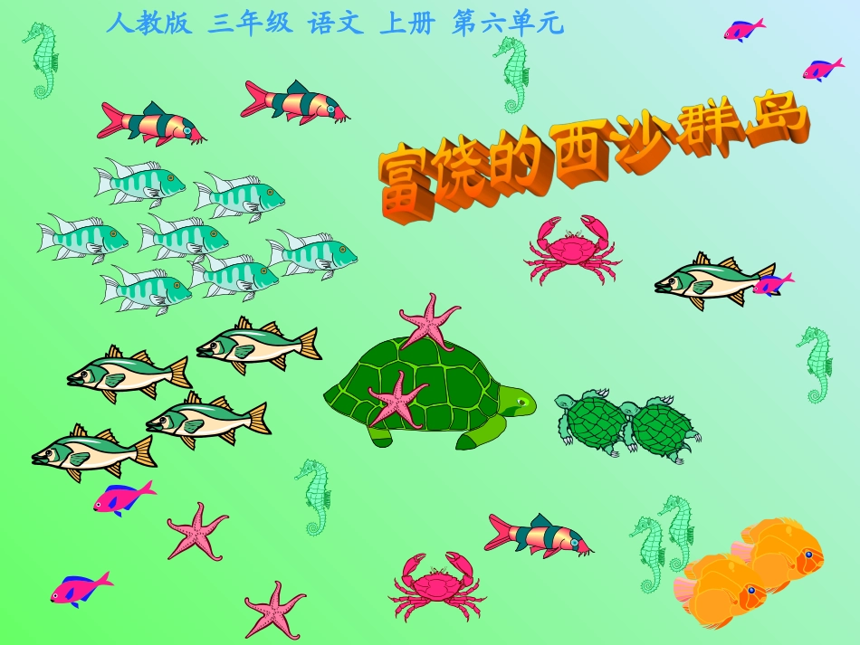 三年级语文上册富饶的西沙群岛1课件人教版_第1页