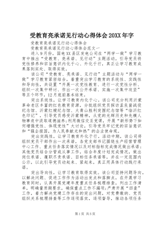 受教育亮承诺见行动心得体会20XX年字 (3)