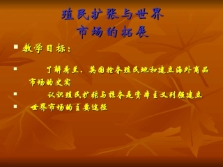 殖民扩张与世界市场的拓展课件