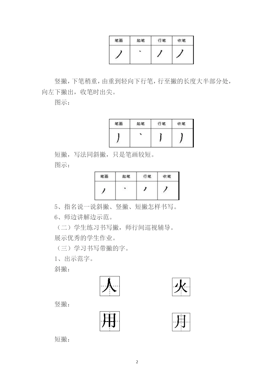小学硬笔书法教案201103_第2页