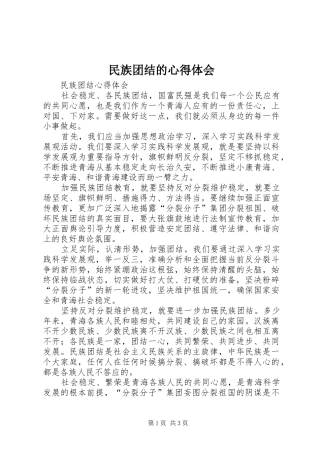 民族团结的心得体会_1