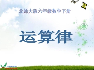 北师大版数学六年级下册《运算律》课件