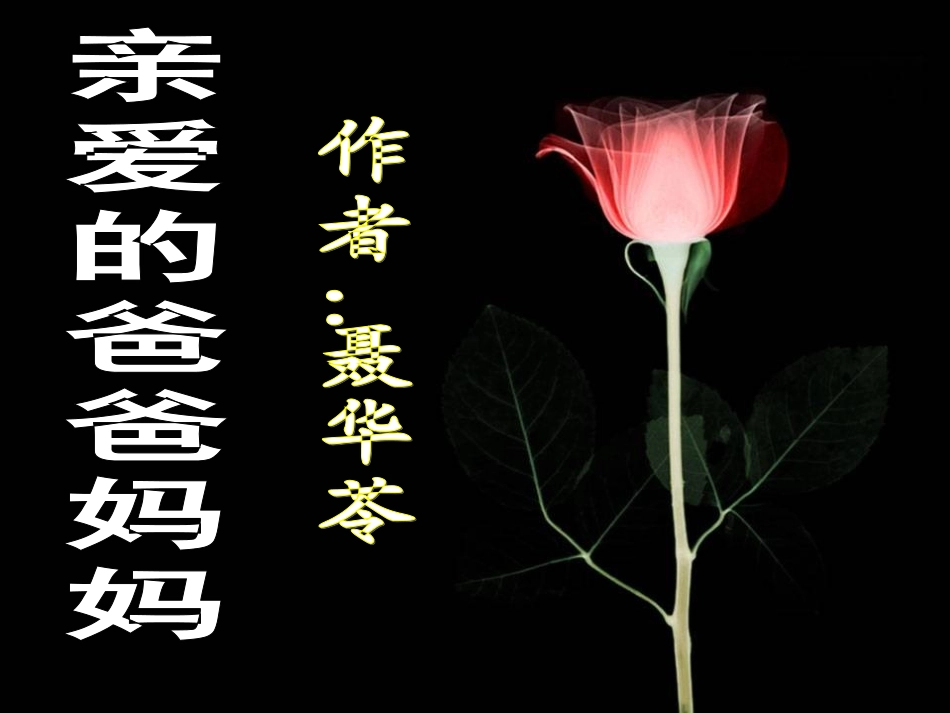 亲爱的爸爸妈妈课件_第2页