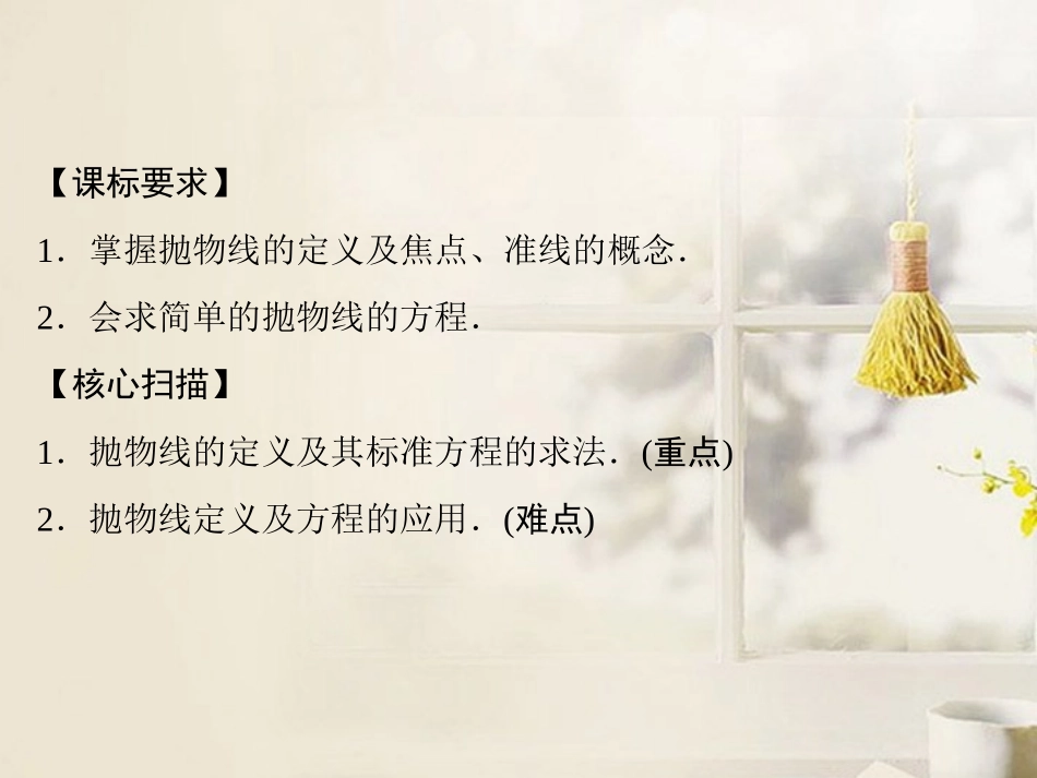 《231抛物线及其标准方程》课件新人教A版选修2-1_第2页