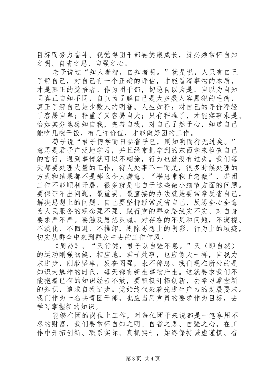 共青团干部心得体会_2_第3页