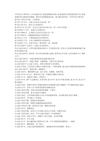 中外历史大事年表