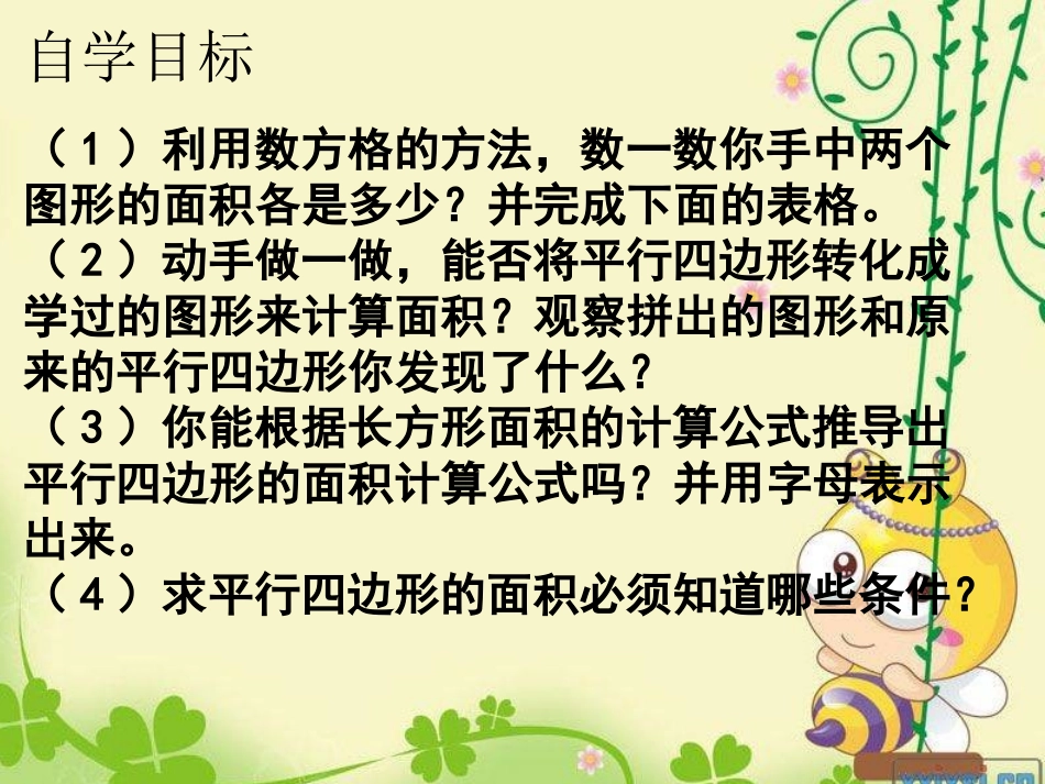 五年级数学上册《平行四边形的面积》教学课件---湖北省襄阳市保康县黄堡镇岞峪小学（李明根）_第3页