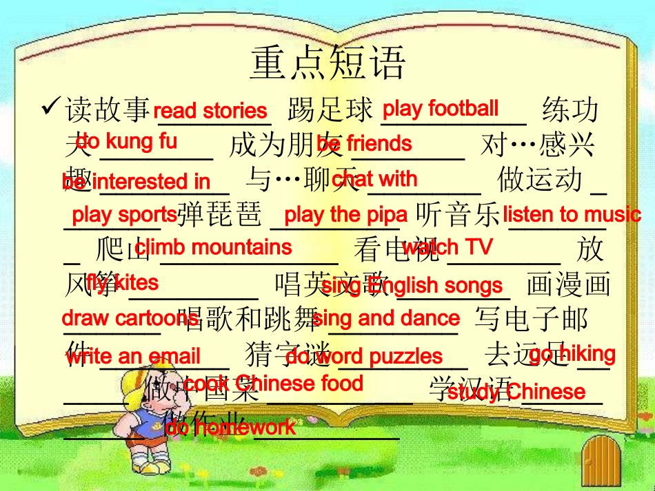 2014pep六年级英语unit4复习_第3页