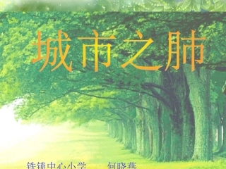 城市之肺修稿定