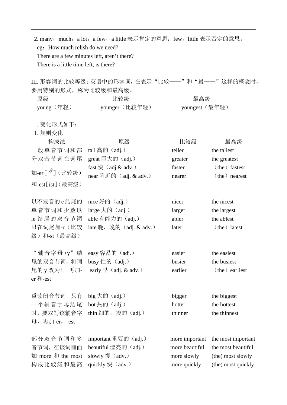 英语语法复习名词形容词比较等级的用法_第3页
