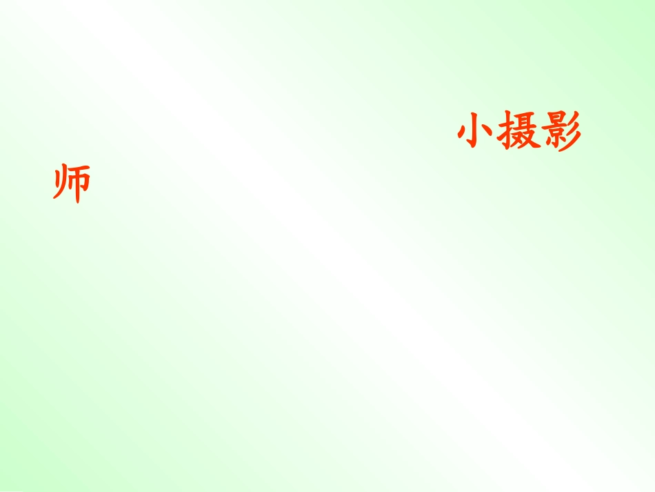 人教版小学语文三年级上册《小摄影师》PPT课件_第1页