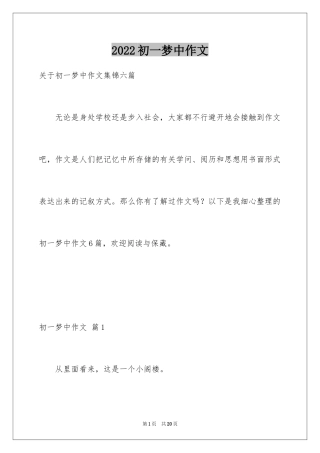 2024初一梦中作文_20