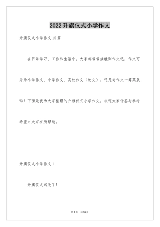 2024升旗仪式小学作文_2