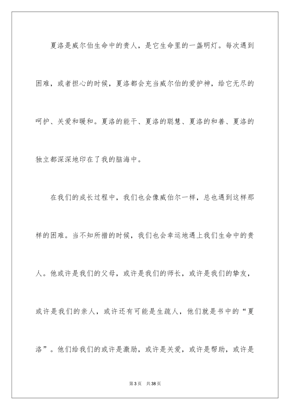 2024夏洛的网读后感_90_第3页