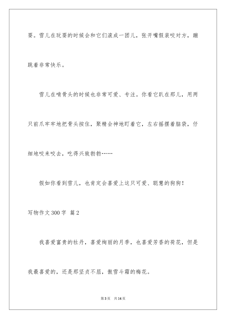 2024写物作文300字_141_第3页