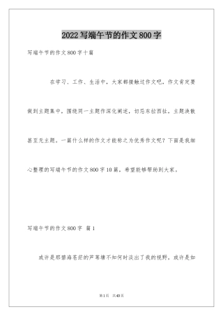 2024写端午节的作文800字_5