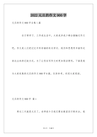 2024元旦的作文900字_3