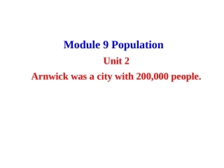 2013版外研版八年级英语上册配套课件：Module9PopulationUnit2