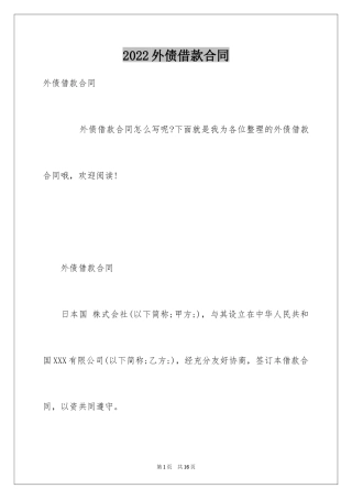 2024外债借款合同_2