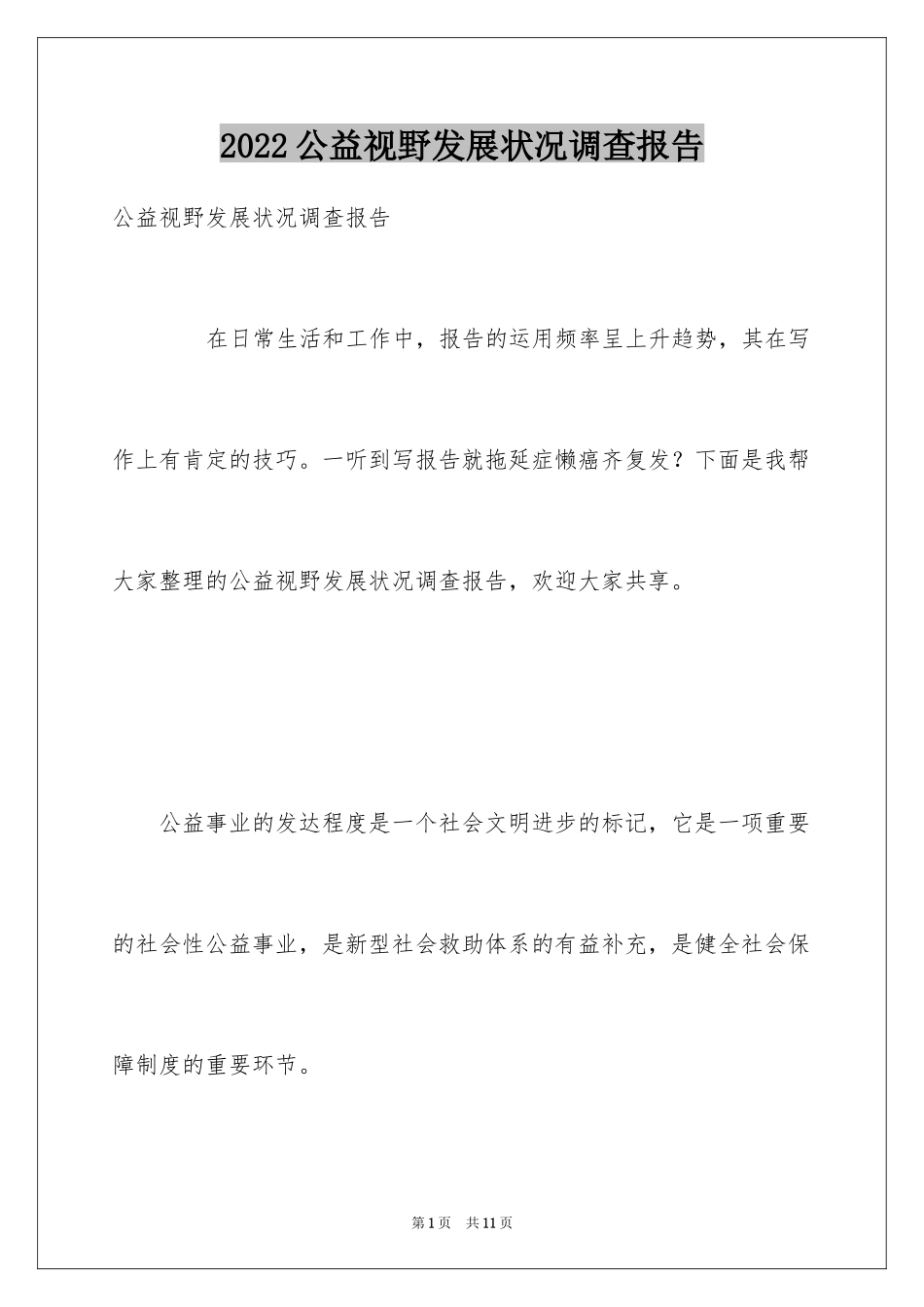 2024公益视野发展状况调查报告_第1页