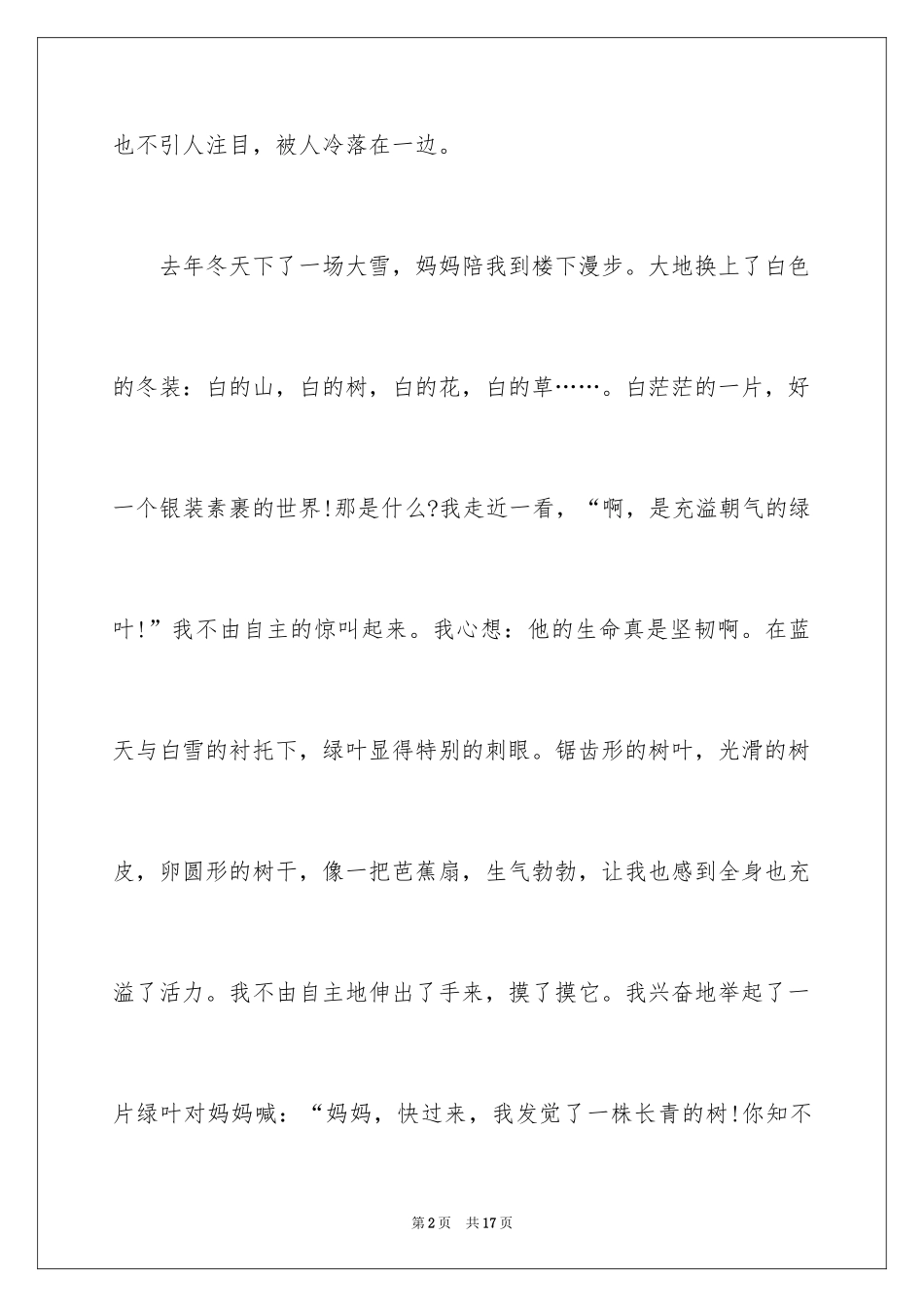 2024写冬青的作文_90_第2页