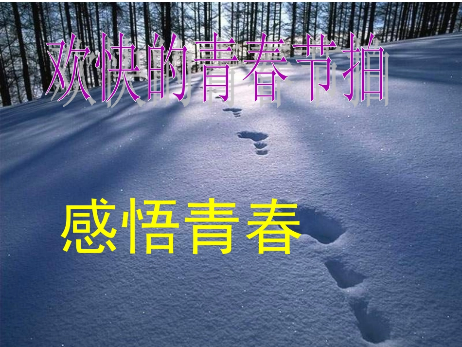 七年级上册4课2感悟青春_第1页