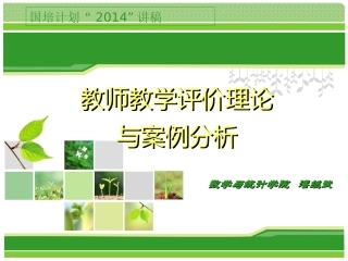 教学评价的理论与案例分析1117
