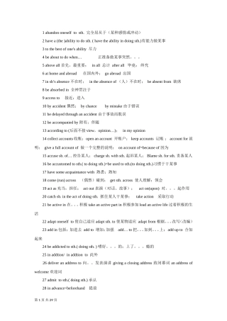 考试必备《高频词组精选》