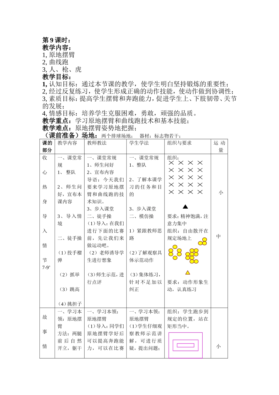 原地摆臂与曲线跑_第1页