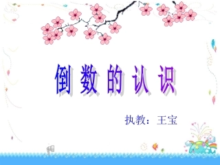 北师大版数学五年级下册《倒数》课件 (2)