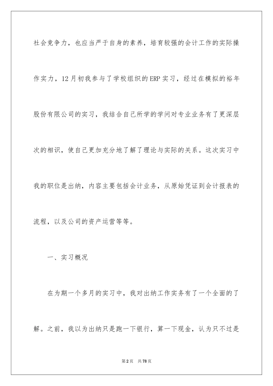 2024出纳的实习报告_38_第2页