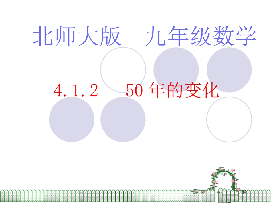 北师大版初中九年下41250年的变化课件_第1页