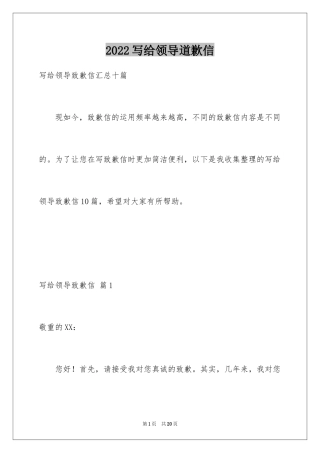 2024写给领导道歉信_18