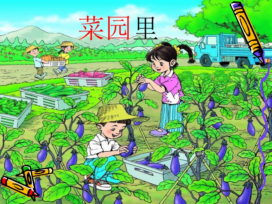 一年级语文《菜园里》课件_第1页
